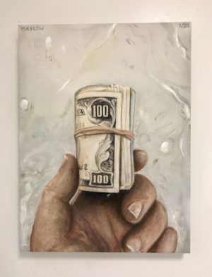 Paper Chasers 2k Hand Embellished Giclee